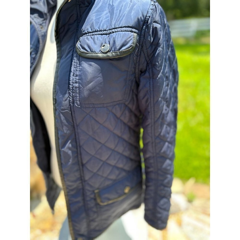 Youth Urban Republic Puffer Jacket Quilted Down Full Zip Blue  14/16